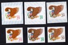 Scott #2595-2596-2597 Eagle & Shield Single Booklet & Coil (6) Stamps - MNH