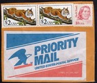 Scott #2482 $2 Bobcat Pair of Stamps & #2175 Red Cloud on Paper