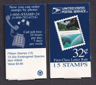 Scott #BK256 (3105) 32¢ Endangered Species Booklet of 15 Stamps MNH