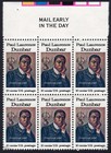 Scott #1554 Paul Dunbar (Black Heritage) 10¢ Mail Early Block of 6 Stamps - MNH
