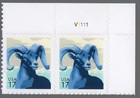 Scott #4138 Bighorn Sheep Plate # Pair of Stamps - MNH