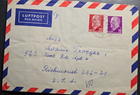 Stamp Cover German Democratic Republic 1968 #584-585 Airmail DDR to USA