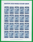 Scott #6030 Boston 2026 World Stamp Expo Sheet of 20 Forever Stamps - MNH