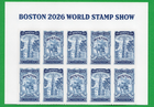 Scott #6030a Boston 2026 World Stamp Expo Title Block of 10 Forever Stamps - MNH