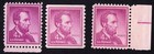 Scott #1036 & 1036a & 1058 Abraham Lincoln Single Stamps - MNH