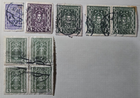 Stamp Austria 1922-24 #255 (4), #280,292 & 295 (2) used