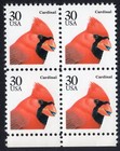 Scott #2480 Cardinal 30¢ Block of 4 Stamps - MNH