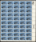 Scott #c74 Curtiss Jenny Airmail Sheet of 50 Stamps - MNH P#29679 LR