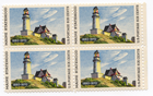 Scott #1391 Maine Lighthouse at North Point Block of 4 Stamps - MNH