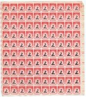 Scott #J90 Postage Due Sheet of 100 Stamps - Damaged