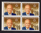 Scott #2513 1990 Dwight D. Eisenhower Block of 4 Stamps - MNH