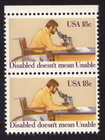 Scott #1925 Disabled is Not Unable Pair of Stamps - MNH