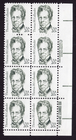 Scott #1861 Thomas H. Gallaudet Zip Block of 8 Stamps - MNH