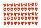 Scott #2814C Love (Dove, Roses, Heart) Sheet of 50 Stamps - MNH Diag