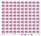 Scott #2531 Flags on Parade Sheet of 100 Stamps - MNH P#2222 LR