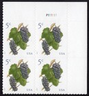 Scott #5177 Grapes Plate Block of 4 Stamps - MNH