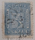 Stamp Norway 1863-66 #8 used
