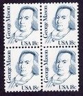 Scott #1858 George Mason Block of 4 Stamps - MNH