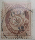 Stamp Norway 1877-78 #27 used
