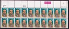 Scott #2371 22¢ James Weldon Johnson Black Heritage Plate Block of 20 Stamps MNH