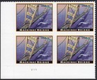Scott #4438 Mackinac Bridge Plate Block of 4 Priority Mail Stamps - MNH LL