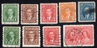 Canada 231-235, 237, 238-240 George VI used regular & coil stamps