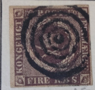 Stamp Denmark 1851 #2 used