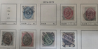 Stamp Denmark 1875-79 #26, 28-33 used