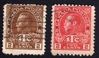 Canada MR3 & MR4 War Tax used stamps