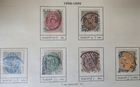 Stamp Denmark 1896-1901 #44, 47-48, 50-52 used