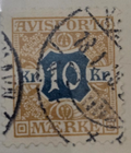 Stamp Denmark 1907 Newspaper #P10 used