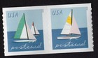 Scott #5750a Sailboats Postcard (48¢) Coil Pair of Stamps - MNH