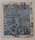 Stamp Sweden 1858 #8 used