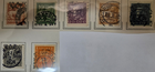 Stamp Sweden 1921 #120, 123-124, 153, 171, 182, 185 used