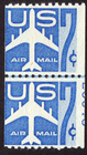Scott #c52 Silhoulette of Jet Joint Line Pair Coil Stamps - MNH Small Holes