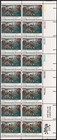 Scott #1563 John Trumbull Battle of Lexington-Concord Plate Block of 16 Stamps