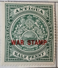 Stamp Antiqua 1916 War Stamp overprint MR1 MH