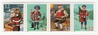 Scott #3004-3007a Santa & Boy Strip Of 4 Stamps - MNH