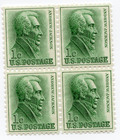 Scott #1209 Andrew Jackson Block of 4 Stamps - MNH no selvage