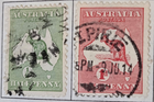Stamp Australia 1913 #1 & #2 used
