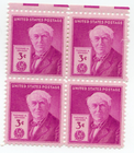 Scott #945 Thomas Edison Block of 4 Stamps - MNH w/EE selvage