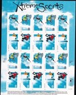 Scott #3324a (3321-3324) Xtreme Sports Sheet of 20 Stamps - MNH P#V2222