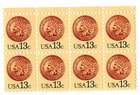 Scott #1734 Indian Head Penny Block of 8 Stamps - MNH