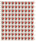 Scott #1730 15¢ Christmas Rural Mailbox Sheet of 100 Stamps - MNH UR