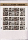Scott #3396a (3393-3396) Distinguished Soldiers Sheet of 20 Stamps Sealed White