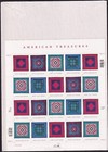 Scott #3527a (3524-3527) Amish Quilts Sheet of 20 Stamps - Sealed White