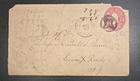 1864-65 Entire Cover, Scott #U59, U21, 3 Cents, George Washington, Pink