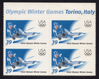 Scott #3995 39¢ Winter Olympics - Italy Title Block of 4 Stamps - MNH