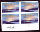 Scott #4121 — 39¢ Oklahoma "not Arizona" Plate Block of 4 Stamps - MNH Bottom