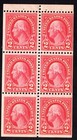 Scott #554c George Washington Red Booklet Pane of 6 Stamps - MNH